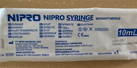 Nipro Syringe Without Needle Ml Health Nutrition Medical Supplies