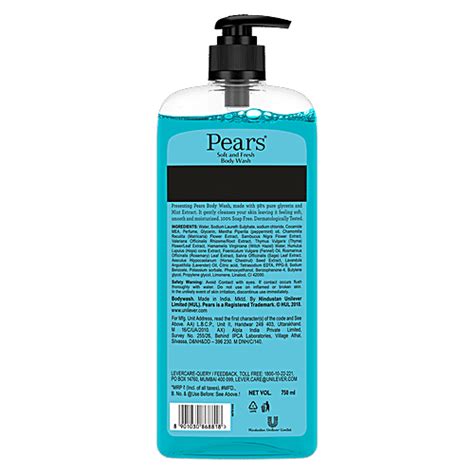 Buy Pears Soft And Fresh Shower Gel Glycerine Mint Extract Paraben