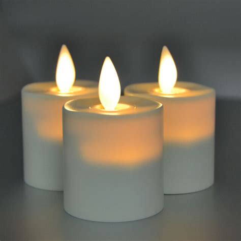 Luminara Rechargeable LED Tealight Votives Candles With Moving Flame