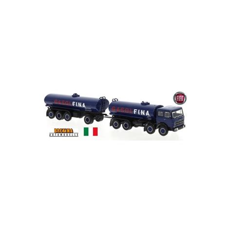 Fiat Mille Pattes Camion Remorque Citerne Gasol Fina