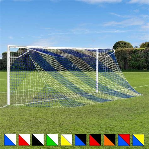 Two Colour Striped Football Nets 10 Colours Forza Goal Uk