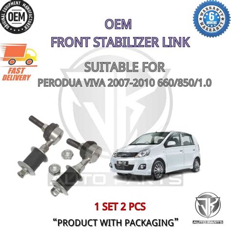 Pair Oem Front Absorber Stabilizer Link Perodua Viva D N