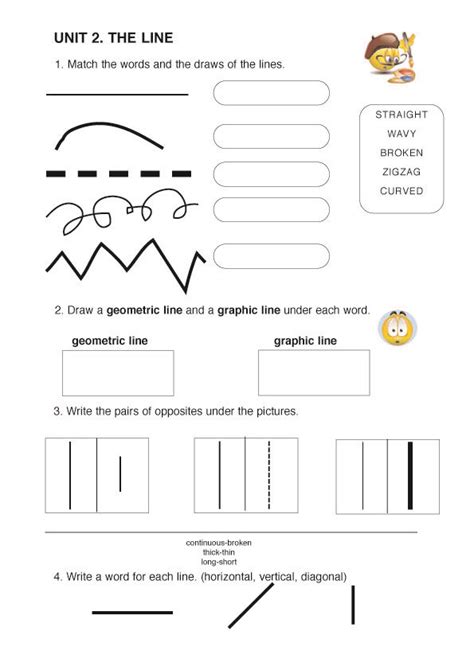 Lines In Art Worksheets