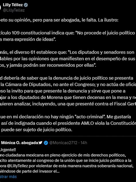 Por “traidora A La Patria” Piden Juicio Político Para Lilly Téllez