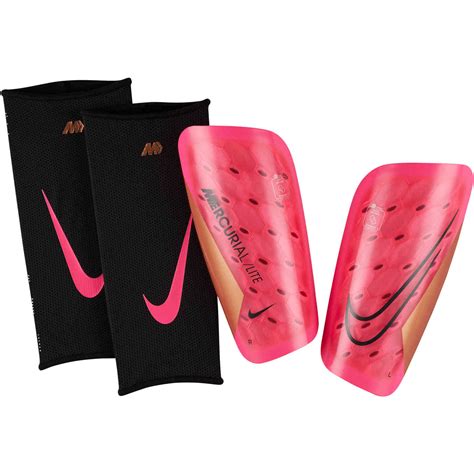 Nike Mercurial Lite Shin Guards Pink Blast And Metallic Copper With Off