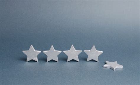 Premium Photo | Five silver stars, one star fell