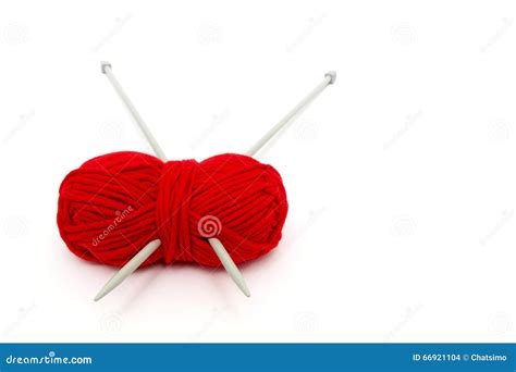 Ball Of Yarn With Knitting Needles Stock Photo Image Of Thread