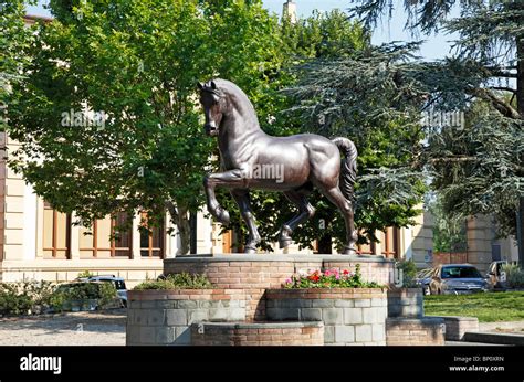 The Leonardo Da Vinci horse sculpture Vinci Tuscany Italy Stock Photo ...