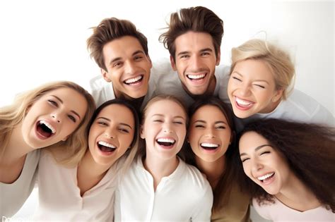 Premium AI Image | a group of people laughing and smiling together