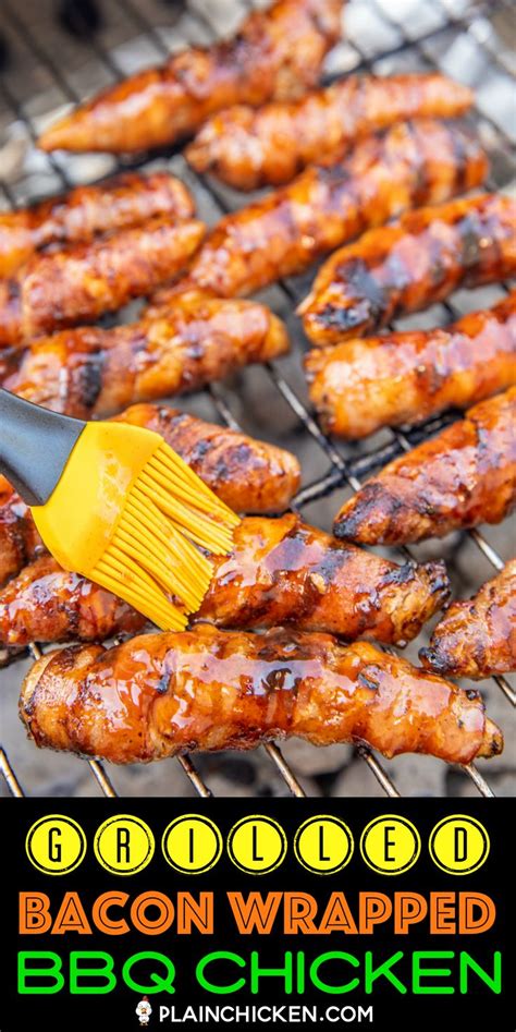 Grilled Bacon Wrapped Bbq Chicken This Chicken Is Amazing Only 4 Ingredients Chick