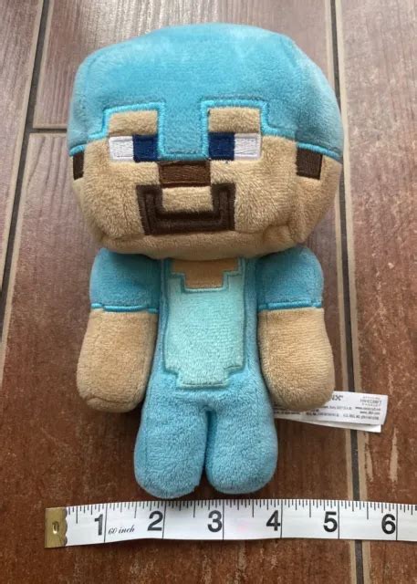 Rare Minecraft Mojang Jinx Diamond Armour Steve 8 Inch Plush Soft Toy V Gd Sale £8 99 Picclick Uk