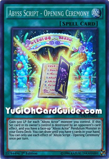 Abyss Script Opening Ceremony Yu Gi Oh