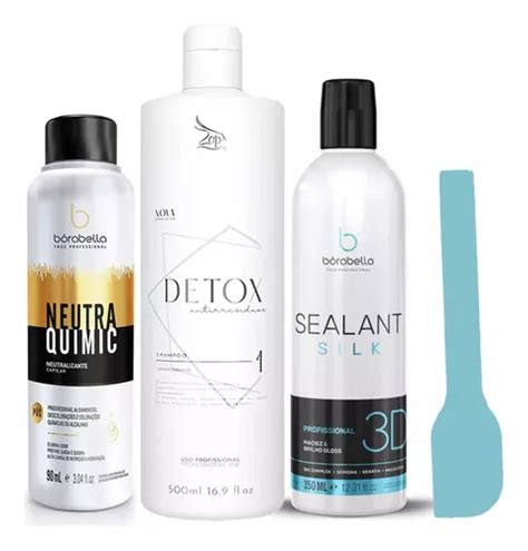 Combo Borabella Neutraquimic Selagem Organica 3d Shampoo