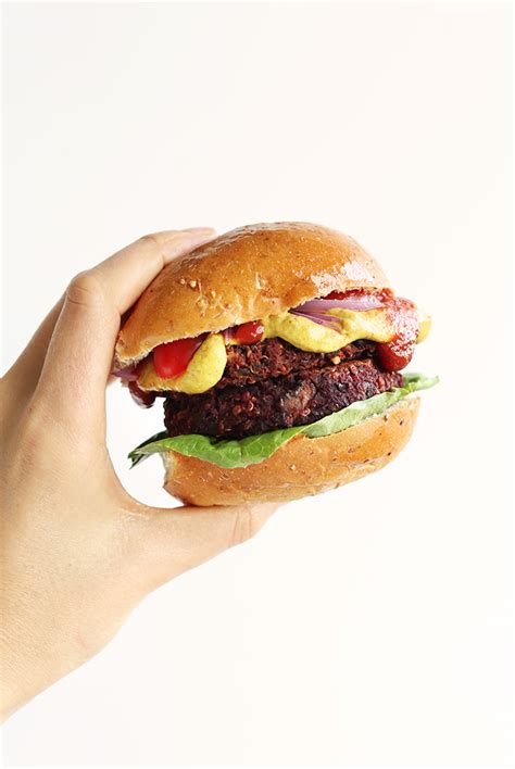 Quinoa Beet Veggie Burgers Minimalist Baker Recipes