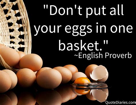 Dont Put All Your Eggs In One Basket English Proverb Teaching