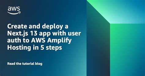 Deploy A Next Js App With Authentication To Aws Amplify Front End