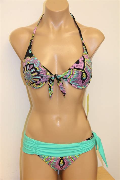 New R Collection By Raisins Swimsuit Bikini Pc Set Sugar Sash Sz L Ebay