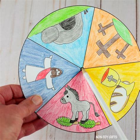 The Easter Story Wheel Spinner Craft For Kids Artofit