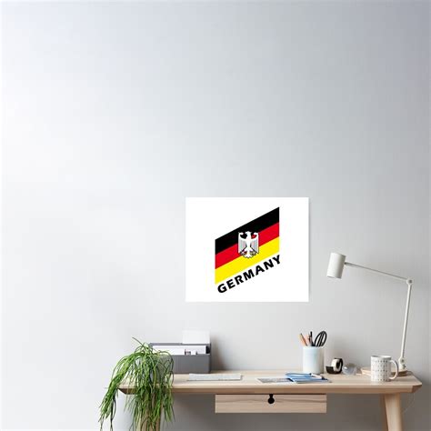 Deutschland Flagge Mit Adler Bundesadler Poster Von Rocky2018