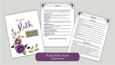 Ruth Bible Study Lesson