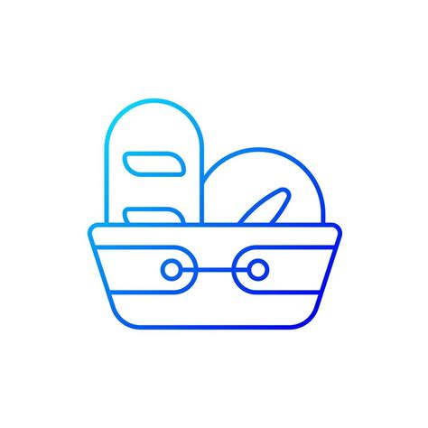 Bread basket gradient linear vector icon 2810511 Vector Art at Vecteezy