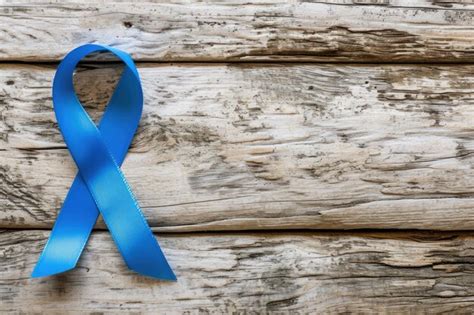 Premium Photo Empowerment In Blue Colon Cancer Awareness Ribbon