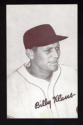 Exhibits Card Billy Klaus Boston Red Sox Sp Short Print Ex To