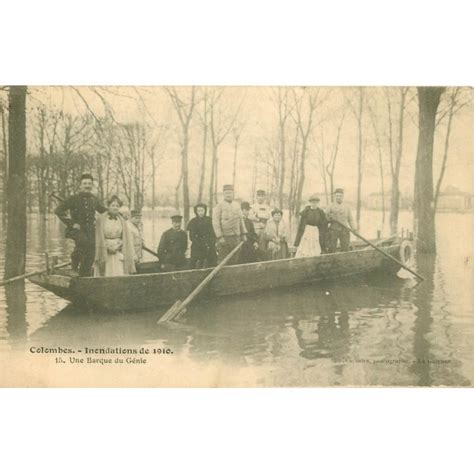 Colombes Crue Inondations De Une Barque Du G Nie Cartes