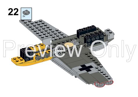 LEGO MOC LEGO WWII Aircraft The Messerschmitt Bf 109 F2 by BRICKMANstudio | Rebrickable - Build ...