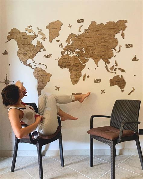 Wood World Map D Wooden Map Diy Wooden World Map Wall Decor Diy Map