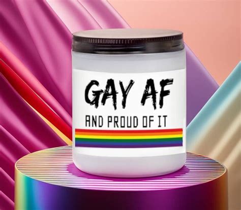 Gay Gifts Gay AF LGBTQ LGBT Pride Lgbtq Pride Gift Pride Flags Candle Lgbtq Candles