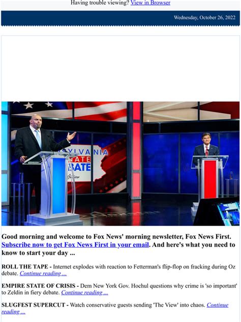 Fox News Who Won The Pennsylvania Senate Debate Milled