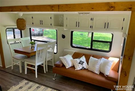 Renovated 5th Wheel RV Turned Tiny Cottage On Wheels