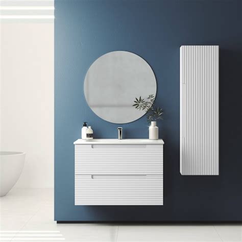 Mueble baño suspendido KYOTO 2C con lavabo integrado Visobath