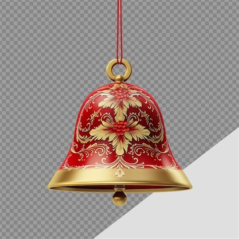 Premium Psd Christmas Bell Decoration Png Isolated On Transparent