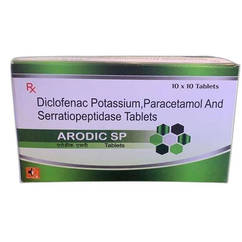 Diclofenac Potassium Paracetamol Serratiopeptidase Tablets At Rs 159box In Kala Amb