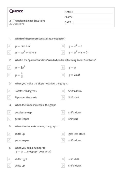 50 Laplace Transform Worksheets For 9th Grade On Quizizz Free