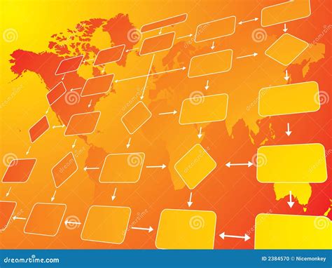 Business Flow Chart Orange Stock Vector Illustration Of Graph