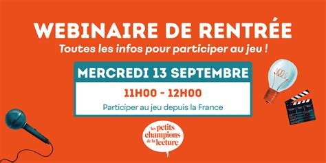 Webinaire De Rentr E Toutes Les Infos Pour Participer Au Jeu En