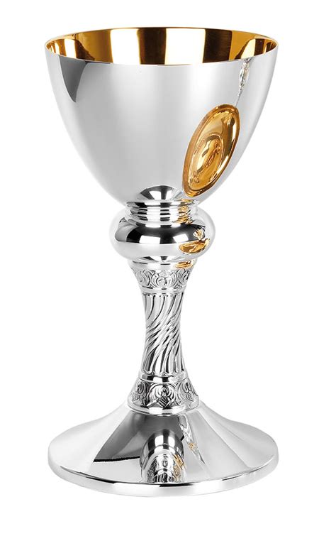 Silver Plated Svelte Design Brass Chalice 5410 SP Tonini Church Supply