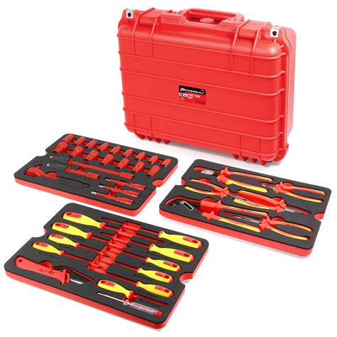 Powerbuilt 50 Pc 1000V Insulated Electricians VDE Tool Set With Case