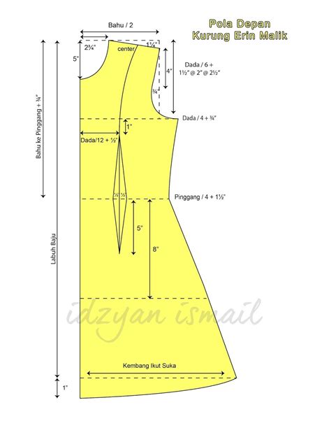 Cara Buat Pola Baju Kurung Pahang Moden Cara Membuat Pola Baju Kurung