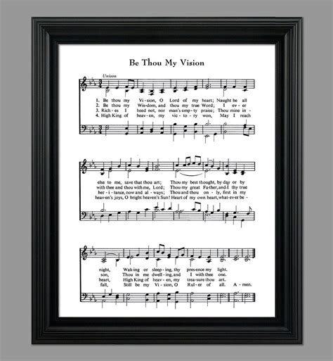 Be Thou My Vision Hymn Lyrics Hymnal Sheet Sheet Music Etsy 8024 Hot