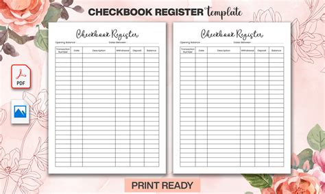 Free Checkbook Ledger Printable