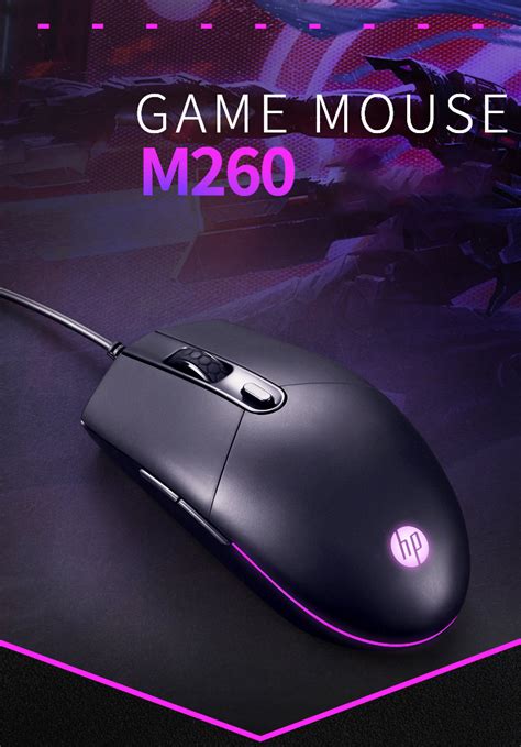 Hp M260 Wired Gaming Mouse Rgb Backlight