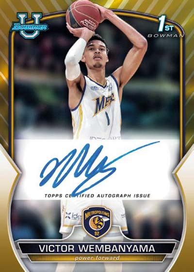 Bowman Chrome University Basketball Checklist Box Info