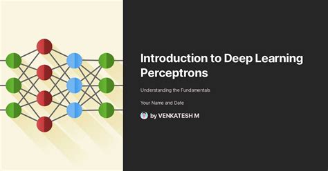 Introduction To Deep Learning Perceptrons