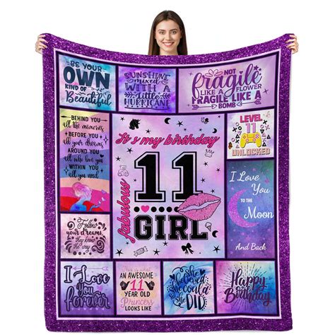 Amazon.com: Lviliss Gifts for 11 Year Old Girl Blanket, 11 Year Old Girl Gift Ideas, 11th ...