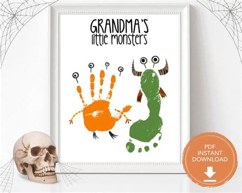 Monster Halloween Handprint Craft Diy Craft For Kids Art Halloween