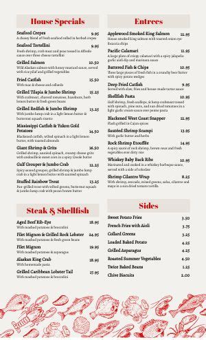 Cajun Menu, Cajun Cafe Menu, Cajun Menu Template - MustHaveMenus ...